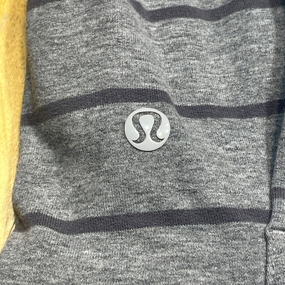 Lululemon Gray Stripe Rollin With My Omies Hoodie Sweatshirt Size XL - Picture 13 of 15